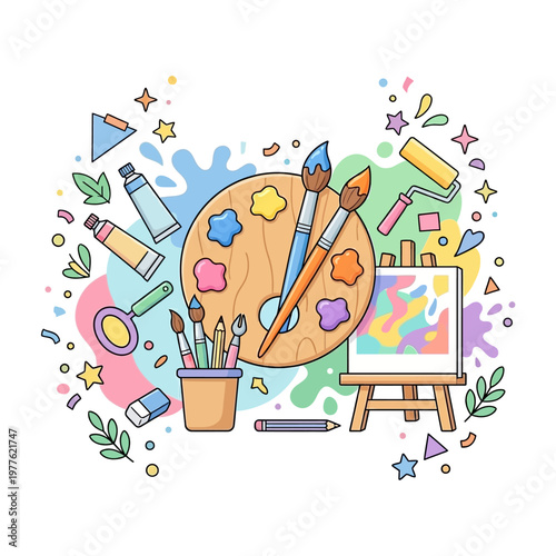 Celebrate World Art Day with a vibrant collection of art supplies and creative tools, perfect for unleashing your inner artist