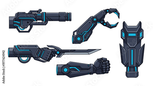 Advanced Robotic Limb Enhancements - Sci-Fi Bionic Arm Attachments, Mechanical Hands, and Cybernetic Prosthetics