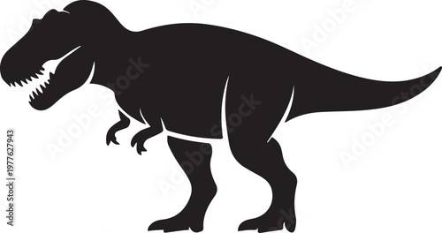 black silhouette of a dinosaur or ancient animal. black icon drawing vector