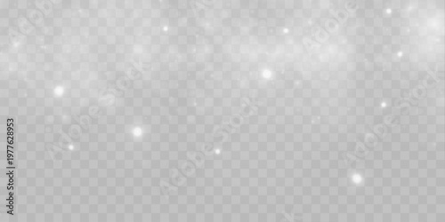 White dust floats with clean luminous sparkle. Elegant motion creates calm luxury style. Perfect design element for luxury backgrounds and banners. Vector
