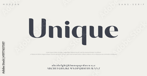 Unique Typography Font Design with Alphabet Letters