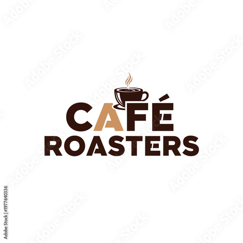 Cafe Roasters Coffee Shop Logo Design.