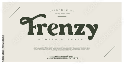 Introducing Frenzy Modern Alphabet Typography Design