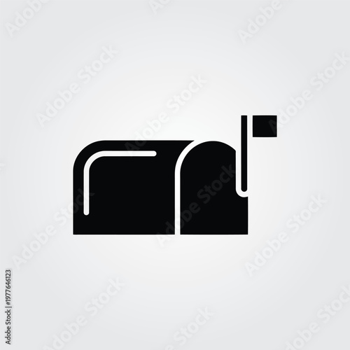 A minimalist filled icon of a house in a simple design, available as an Editable Vector File for various applications