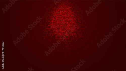 Virtual Digital Core - Abstract Binary Data Sphere. Perspective.