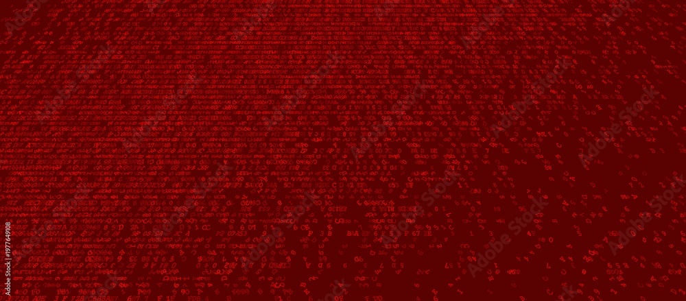 Fototapeta premium Quantum Flux - Dense Binary Data Stream Transition. Perspective.