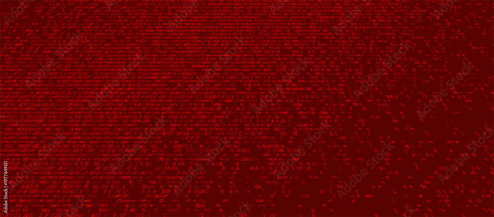 Fototapeta premium Quantum Flux - Dense Binary Data Stream Transition. Perspective.