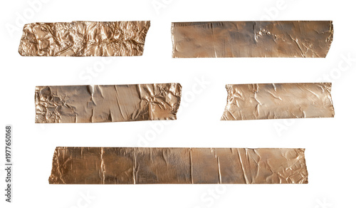Photography Copper Foil Strips on transparent Background for Arts, Craft, and Electronics Pr