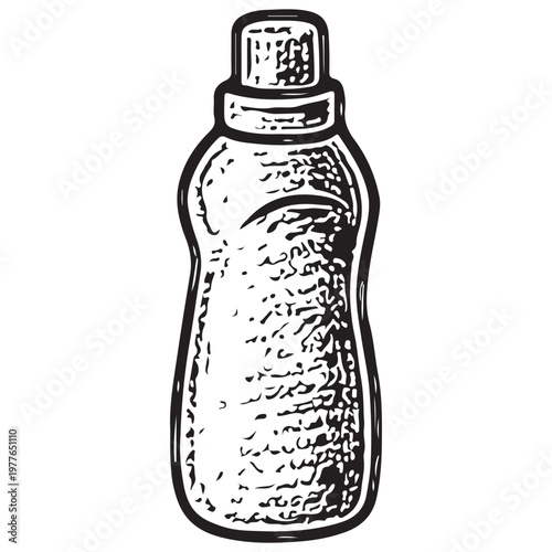 Fabric Softener Bottle Laundry Conditioner Cleaning Liquid Household Plastic Container Illustration