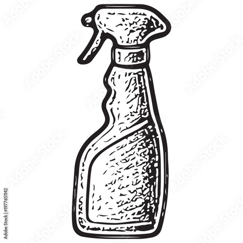 Spray Bottle Cleaning Solution Household Cleaner Disinfectant Trigger Bottle Illustration