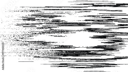 Glitchy distorted digital error video noise aesthetic pattern with horizontal lines and dots abstract technological background