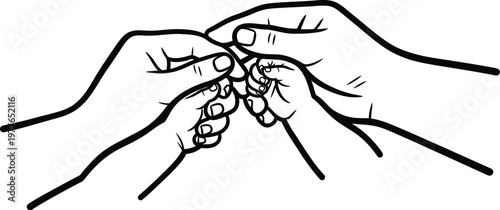 Celebrating global day of parents tender hands holding a baby's fingers family love connection