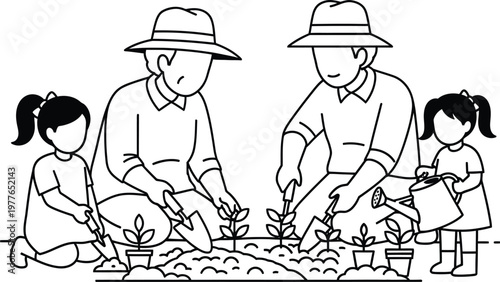 Celebrating global day of parents a family gardening together honoring parental bonds and growth