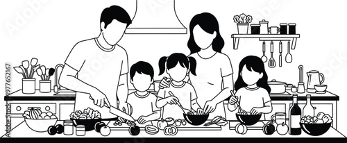 Celebrating global day of parents a loving family cooking together honoring parental bonds and support