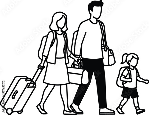 Celebrating global day of parents a family walking together illustrating parental love and support