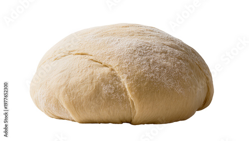 Canvastavla Raw bread dough ball dusted with flour, isolated on transparent background