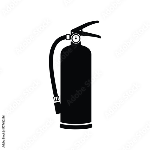 Fire extinguisher silhouette for marine safety equipment