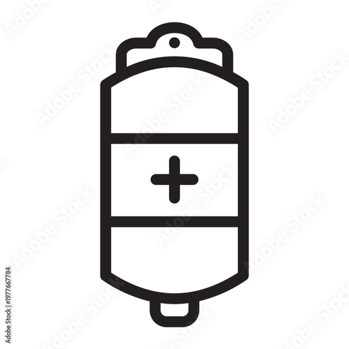 blood bag line icon