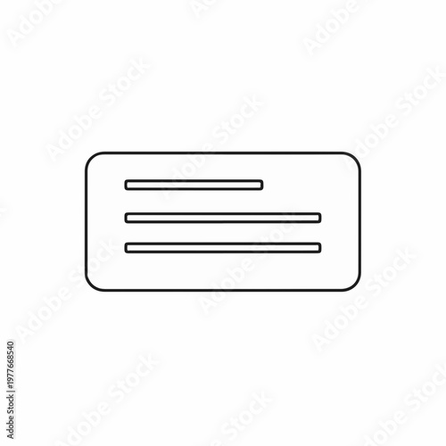 Minimalist Interface Icon Representing Navigation and Layout for UI Design, Web Development, Mobile Applications, and Digital Content Creation