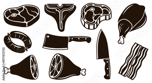 Meat Cuts and Knives Collection