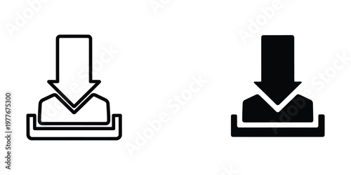 Comparison of download icons in different styles and colors