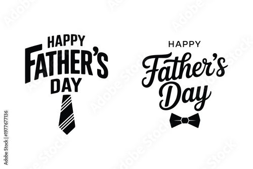 Happy father's day typography with neckties a celebration of fatherhood