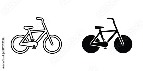 Comparison of a traditional bicycle and a fixed-gear track bicycle