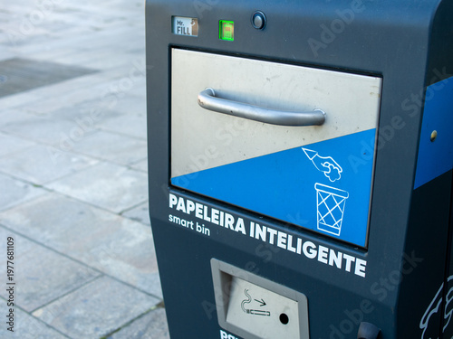 High-Tech Smart Waste Bin for Paper and Cardboard Recycling in Portugal