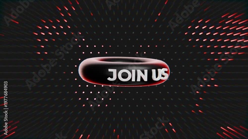 animated text on a doughnut shape saying join us, recruitment, employment