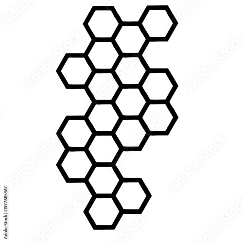 Honeycomb Pattern: Abstract depiction of a honeycomb pattern, showcasing intricate geometric structure. The image captures the essence of natural design and mathematical precision.