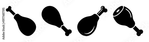 Delicious chicken leg illustration vector for food menu design and restaurant promotion material needs