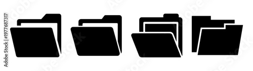 Download file folders vector icon graphic illustration for document management and storage solutions