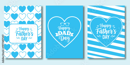 Father's day greeting cards modern paper cut style designs for banners posters social media