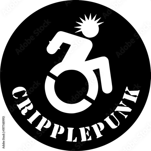 “Inclusive accessibility icon set showing various wheelchair users in different poses, simple line-art vector style.”