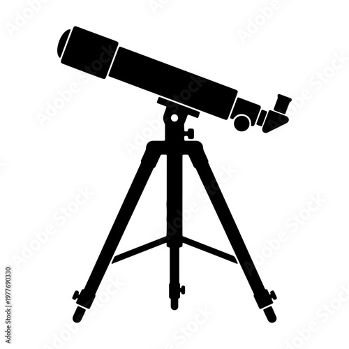 Telescope vector image for astronomy stargazing and space exploration equipment available for download now