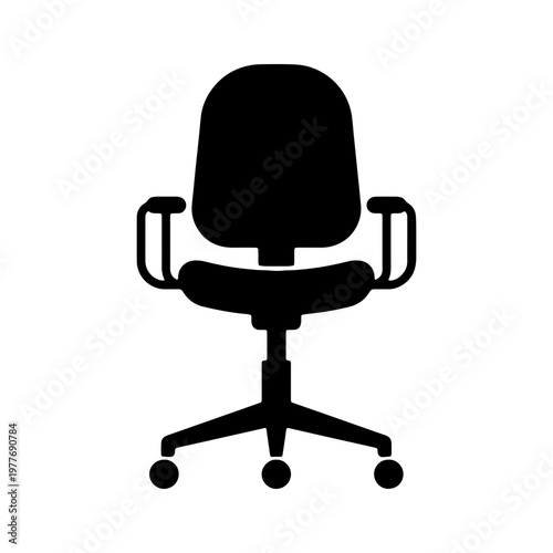 Office chair ergonomic black silhouette swivel chair desk chair computer chair task chair furniture