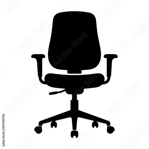 Black office chair ergonomic design for computer desk and home office furniture, swivel chair style