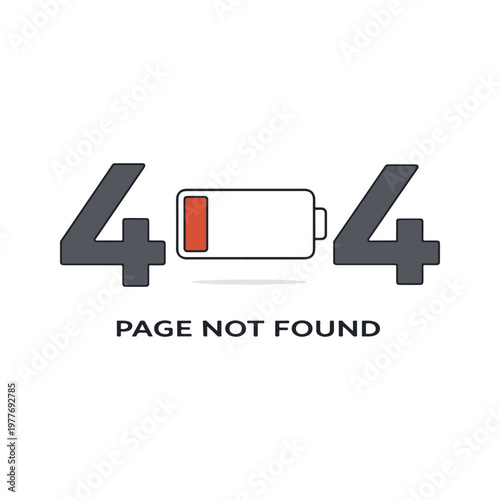 404 page battery is low
Vector 404 page illustration
