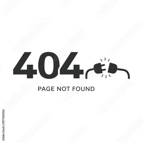 404 page cable disconnected
Vector 404 page illustration