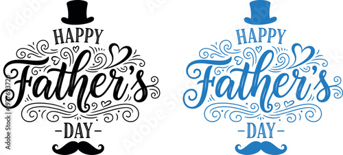 Happy father's day elegant calligraphy designs for celebrating dad perfect for cards gifts