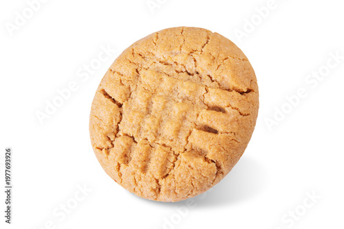 Foto Peanut butter cookies on a white isolated background