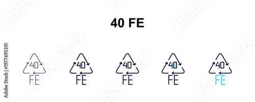 40 fe multi-style outline icon set - user interface concept. Thin line, regular, filled, colored 40 fe icon
