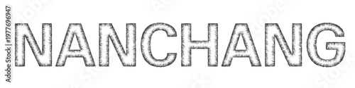 Sketch Nanchang text design element