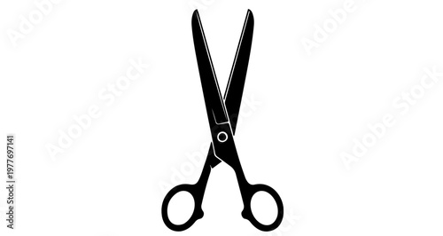 A Black Silhouette of Scissors, Showing its Precision and Sharpness