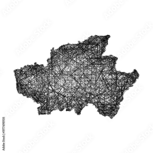 Sketch Braga outline map design