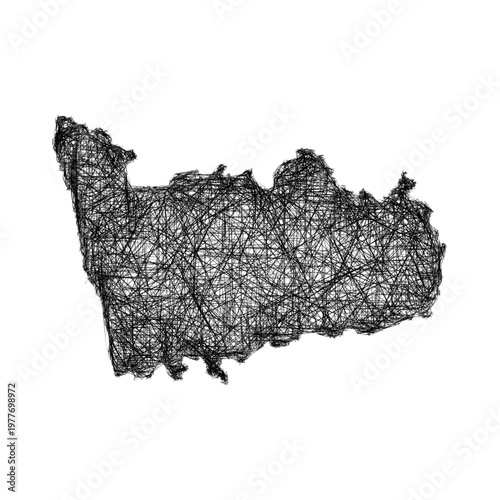Sketch Porto outline map design
