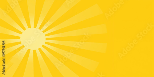 Bright abstract sunburst vector illustration with warm yellow and orange rays