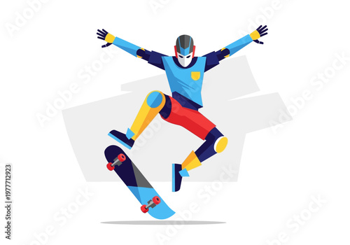 Wallpaper Mural Man doing tricks on skateboard. Torontodigital.ca