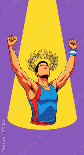 Wallpaper Mural Man in blue sports tank top. Torontodigital.ca