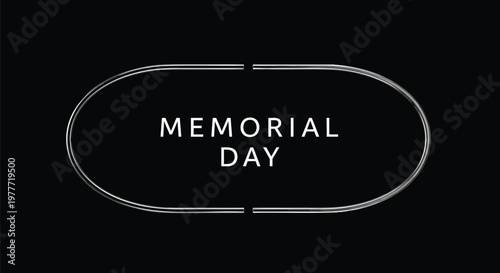 Minimalist graphic banner for a national day of remembrance, featuring elegant typography within a sleek frame on a dark background, symbolizing honor and reflection